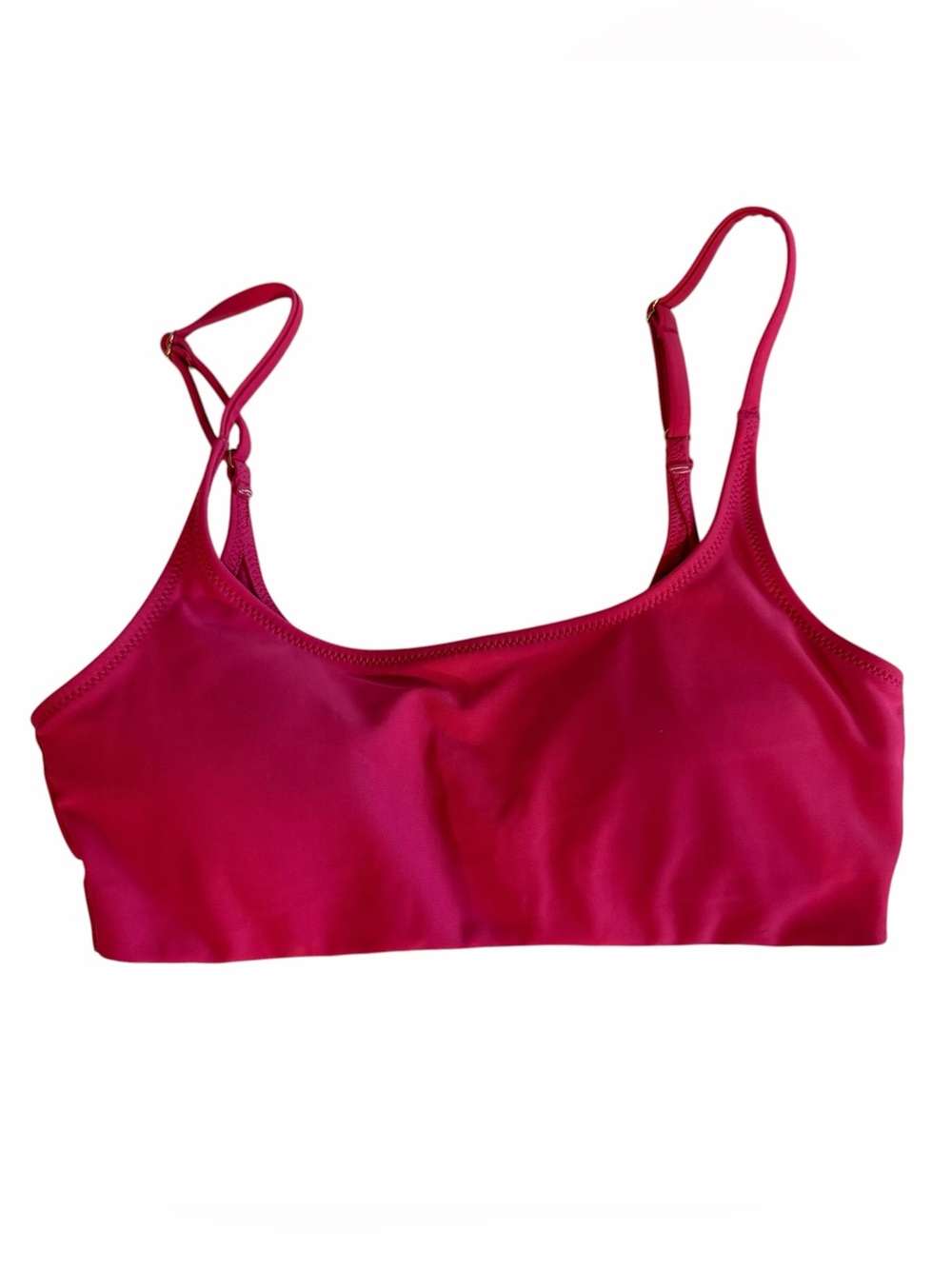 Old Navy Seamless Bright Pink Bikini Top with Adjustable Straps size XS